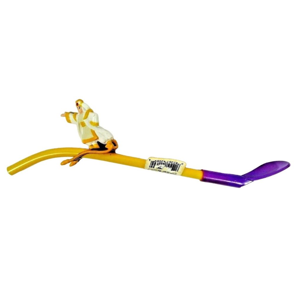 Disney 1996 Aladdin King of Thieves Plastic Spoon Straw Sipper Applause Purple